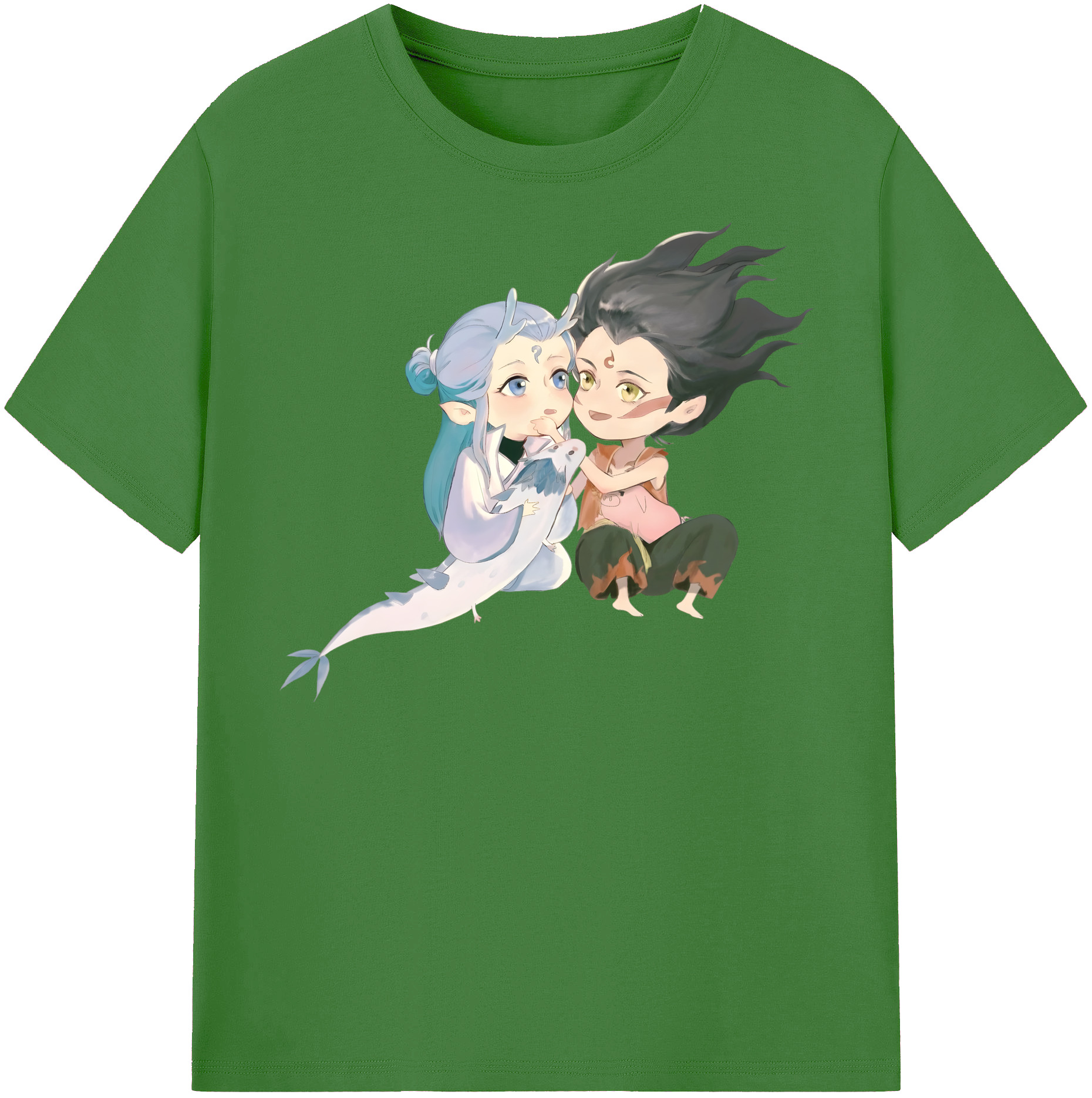 （画像用） Ne Zha 2 ナタ 魔童の大暴れ レディースカジュアルプリントTシャツ（綿100％）